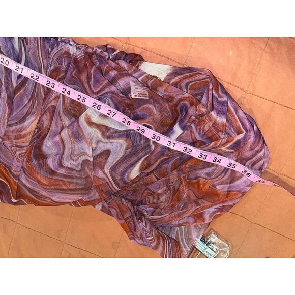 NWT HOUSE OF CB Elodie Purple Swirl Beach DressWomen's Size M - Picture 10 of 13